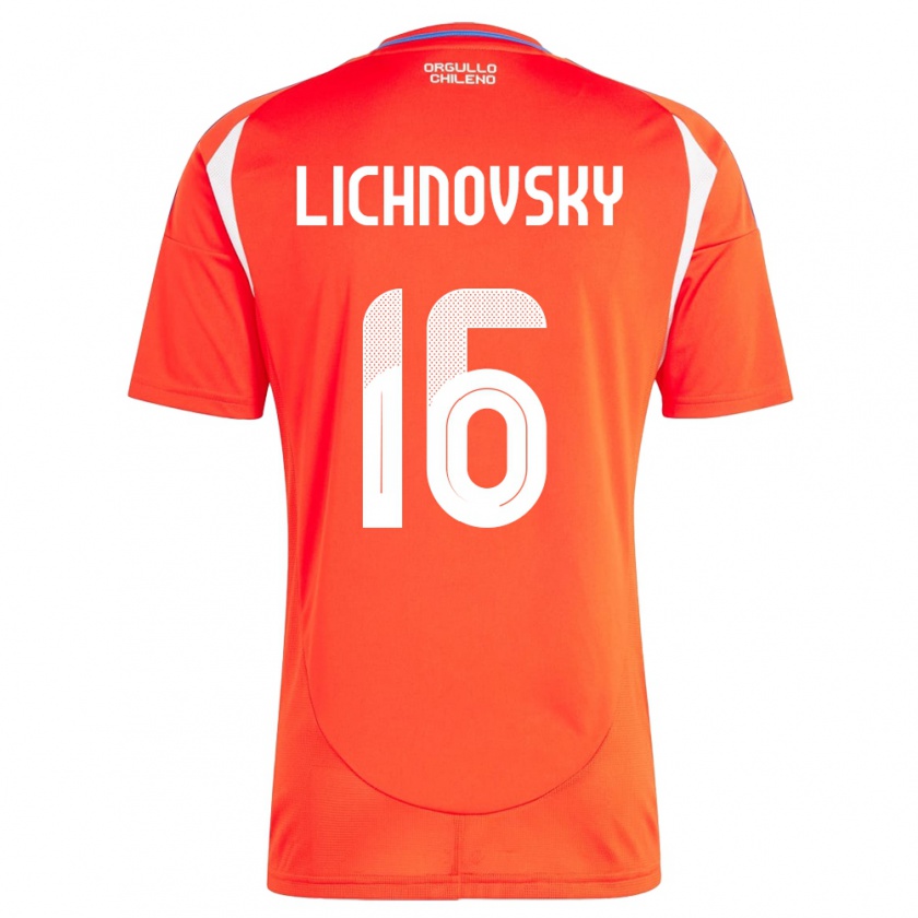 Kandiny Kinder Chile Igor Lichnovsky #16 Rot Heimtrikot Trikot 24-26 T-Shirt