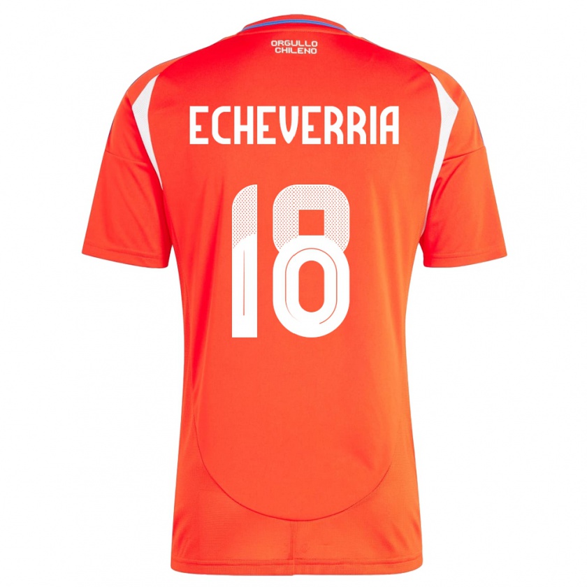 Kandiny Kinder Chile Rodrigo Echeverría #18 Rot Heimtrikot Trikot 24-26 T-Shirt