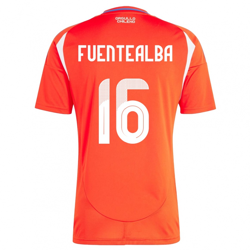 Kandiny Kinder Chile Jeison Fuentealba #16 Rot Heimtrikot Trikot 24-26 T-Shirt