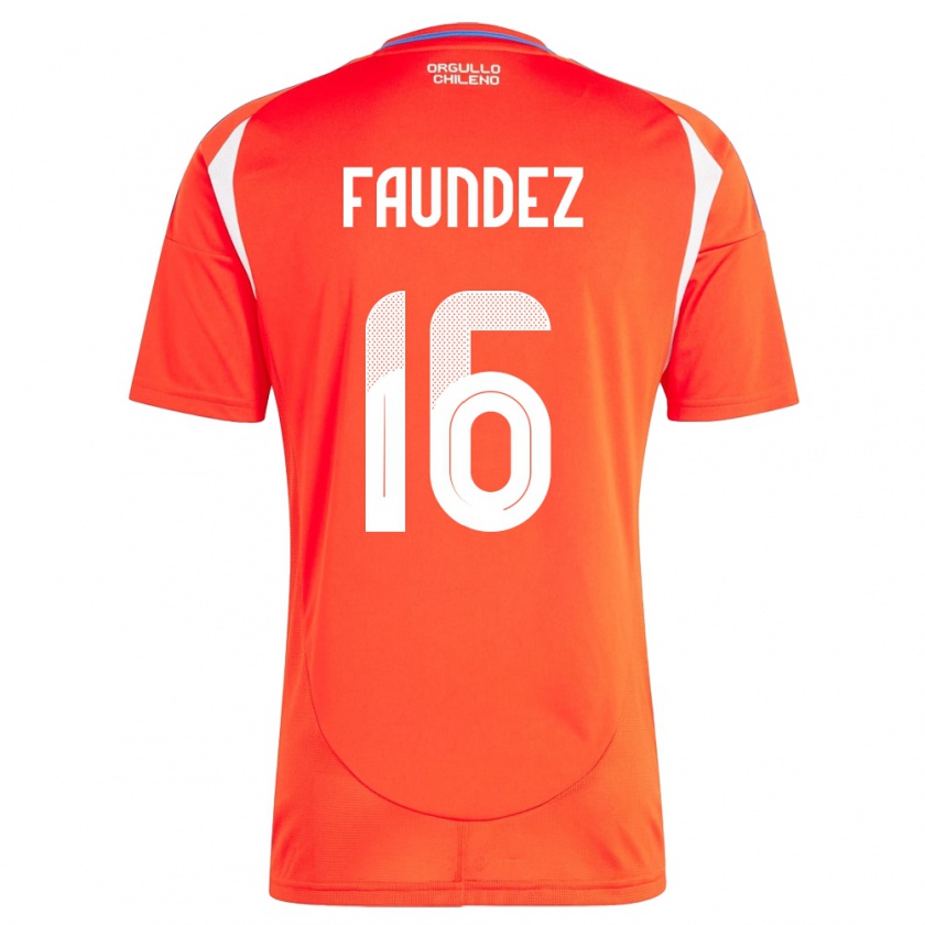 Kandiny Kinder Chile Felipe Faúndez #16 Rot Heimtrikot Trikot 24-26 T-Shirt