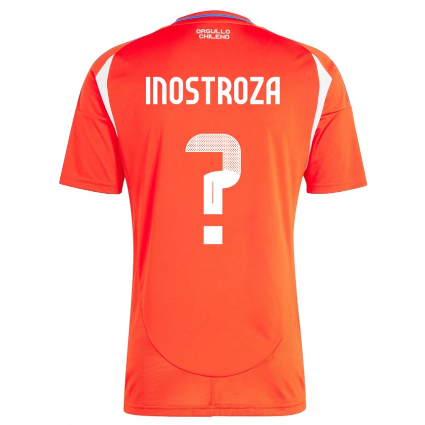 Kandiny Kinder Chile Fernando Inostroza #0 Rot Heimtrikot Trikot 24-26 T-Shirt