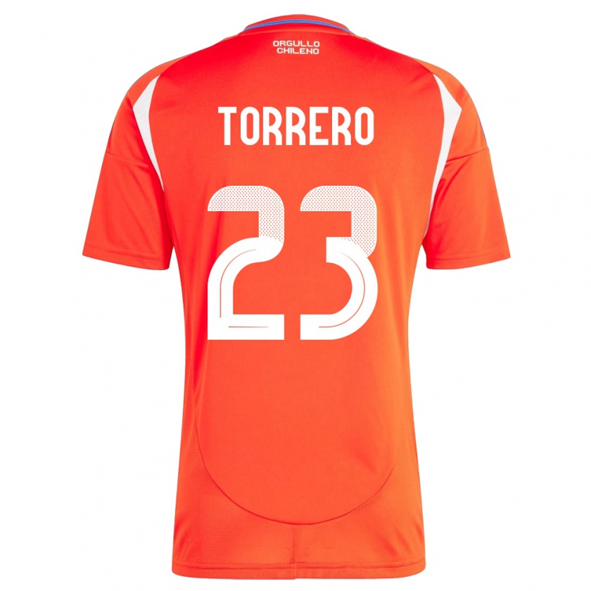 Kandiny Kinder Chile Ryann Torrero #23 Rot Heimtrikot Trikot 24-26 T-Shirt