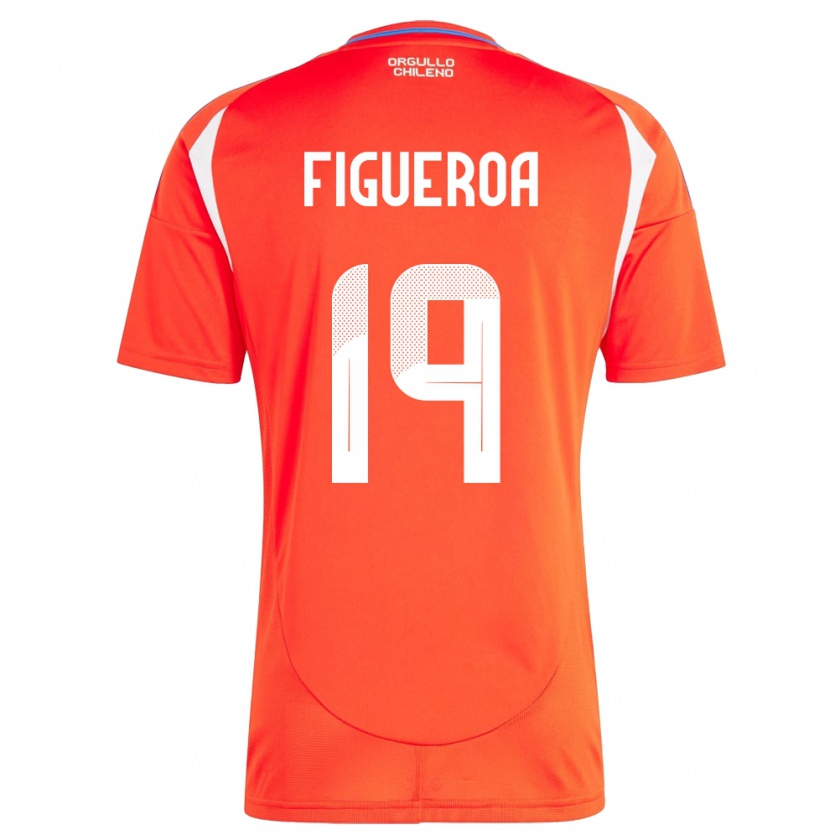 Kandiny Kinder Chile Catalina Figueroa #19 Rot Heimtrikot Trikot 24-26 T-Shirt