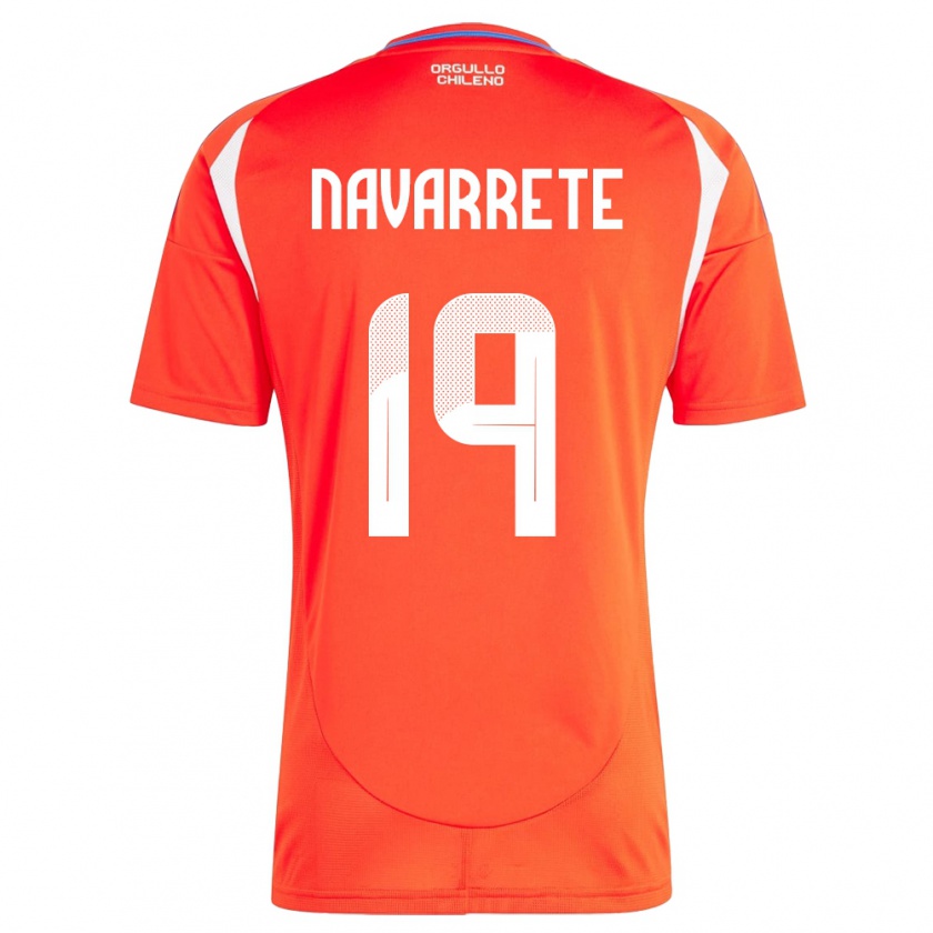 Kandiny Kinder Chile Valentina Navarrete #19 Rot Heimtrikot Trikot 24-26 T-Shirt