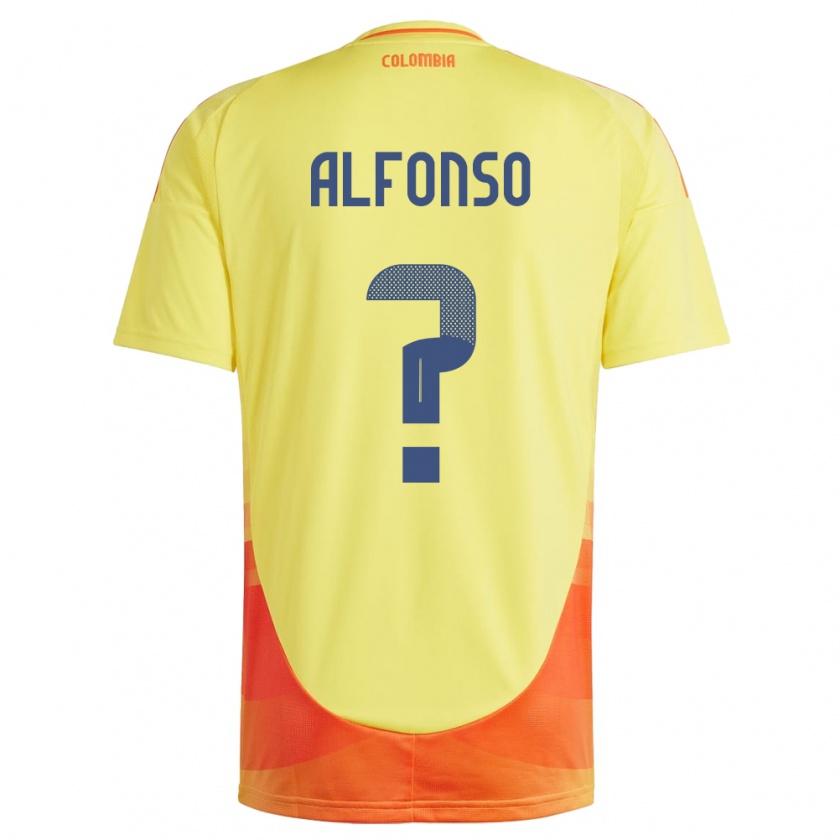 Kandiny Kinder Kolumbien Andrés Alfonso #0 Gelb Heimtrikot Trikot 24-26 T-Shirt