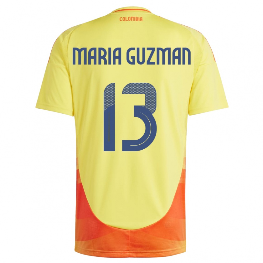 Kandiny Kinder Kolumbien Ana María Guzmán #13 Gelb Heimtrikot Trikot 24-26 T-Shirt