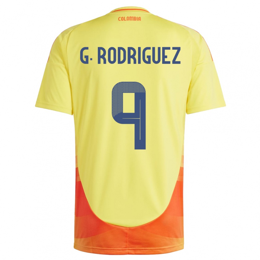 Kandiny Kinder Kolumbien Gabriela Rodríguez #9 Gelb Heimtrikot Trikot 24-26 T-Shirt