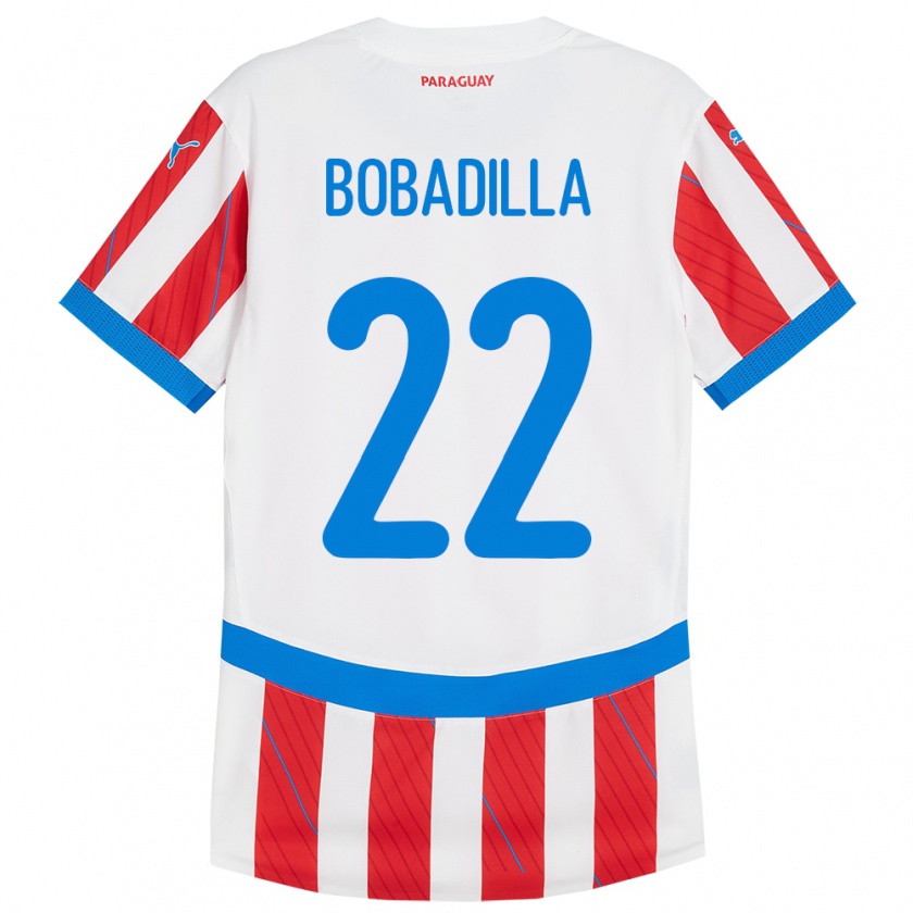 Kandiny Kinder Paraguay Dylan Bobadilla #22 Weiß Rot Heimtrikot Trikot 24-26 T-Shirt