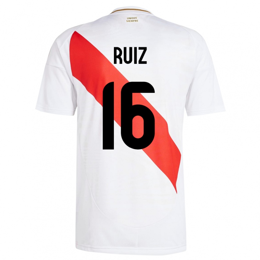 Kandiny Kinder Peru Birka Ruiz #16 Weiß Heimtrikot Trikot 24-26 T-Shirt