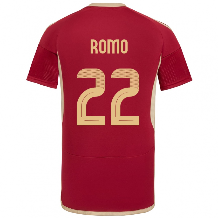 Kandiny Kinder Venezuela Rafael Romo #22 Burgund Heimtrikot Trikot 24-26 T-Shirt