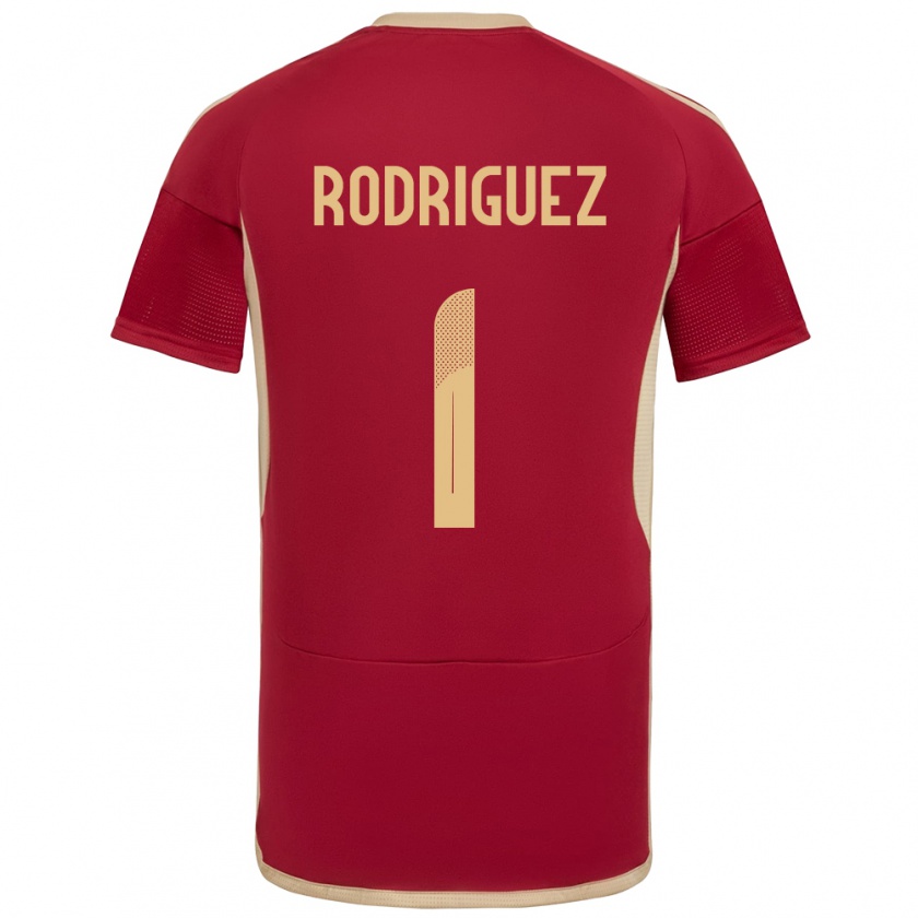 Kandiny Kinder Venezuela Samuel Rodriguez #1 Burgund Heimtrikot Trikot 24-26 T-Shirt