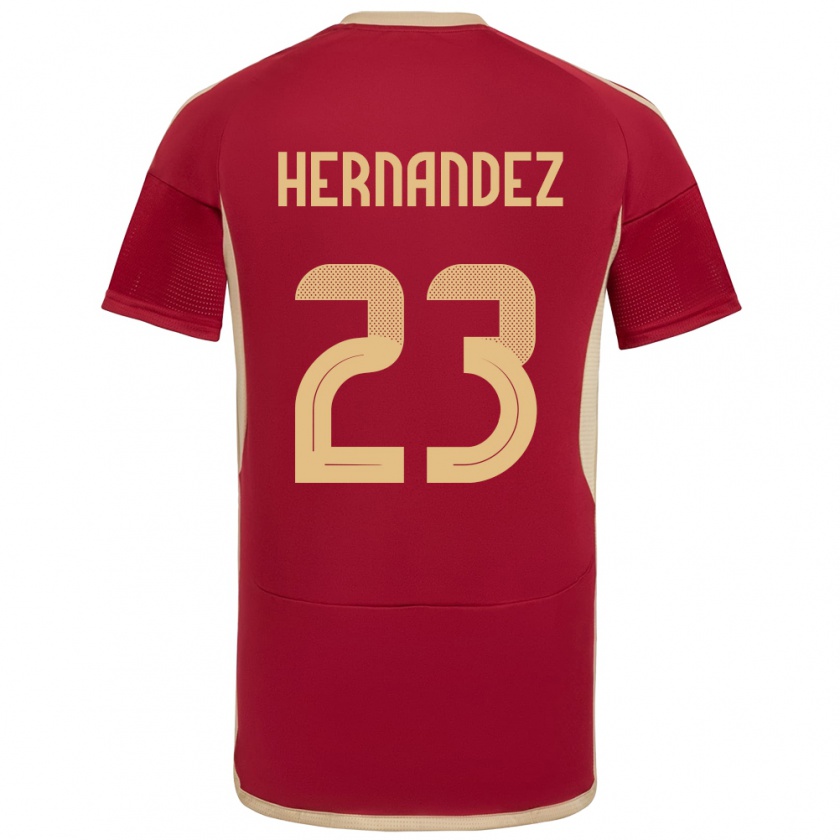 Kandiny Kinder Venezuela Luifer Hernández #23 Burgund Heimtrikot Trikot 24-26 T-Shirt