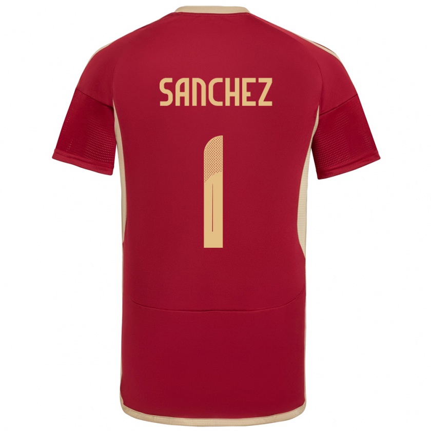 Kandiny Kinder Venezuela Jorge Sánchez #1 Burgund Heimtrikot Trikot 24-26 T-Shirt