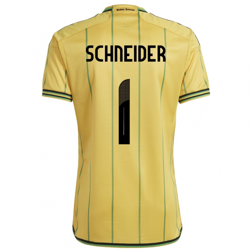 Kandiny Kinder Jamaika Sydney Schneider #1 Gelb Heimtrikot Trikot 24-26 T-Shirt