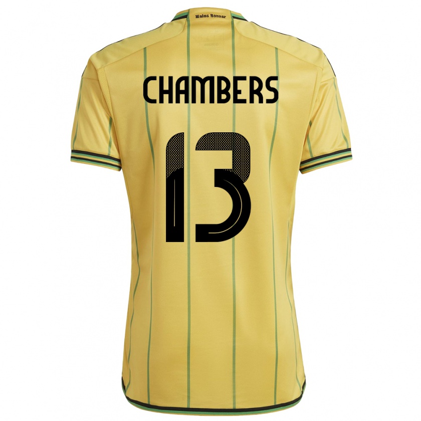 Kandiny Kinder Jamaika Chris-Ann Chambers #13 Gelb Heimtrikot Trikot 24-26 T-Shirt