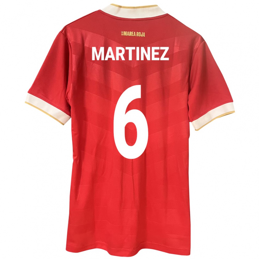 Kandiny Kinder Panama Christian Martínez #6 Rot Heimtrikot Trikot 24-26 T-Shirt