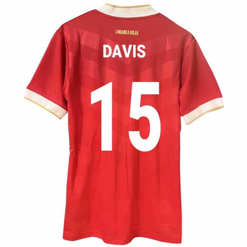 Kandiny Kinder Panama Éric Davis #15 Rot Heimtrikot Trikot 24-26 T-Shirt