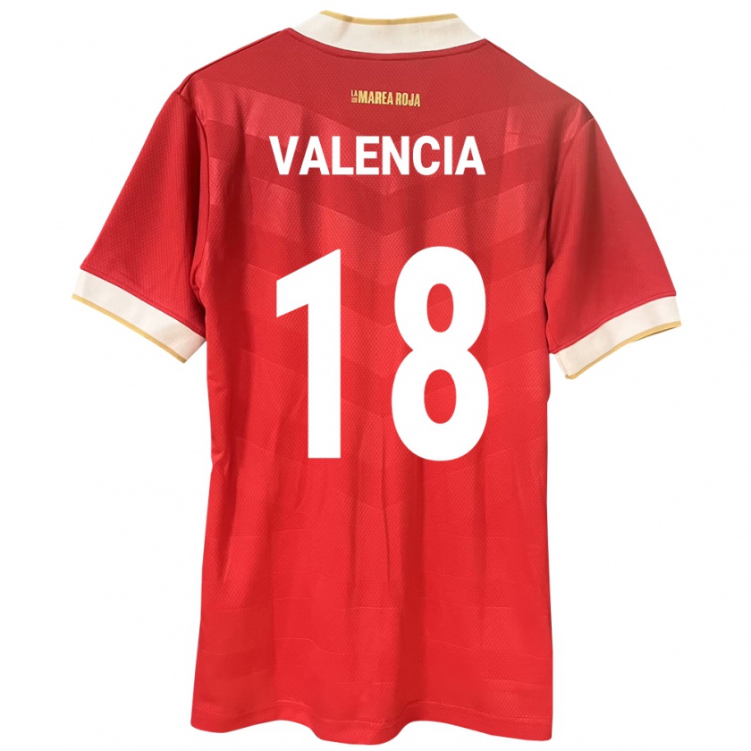 Kandiny Kinder Panama Omar Valencia #18 Rot Heimtrikot Trikot 24-26 T-Shirt