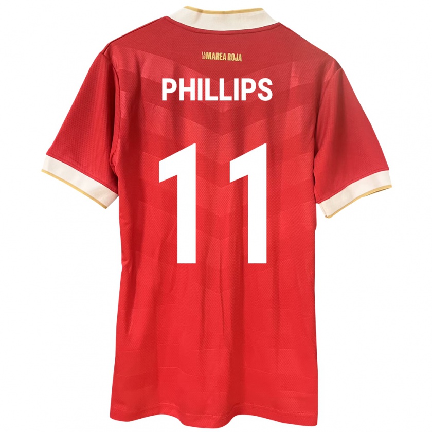 Kandiny Kinder Panama Ricardo Phillips #11 Rot Heimtrikot Trikot 24-26 T-Shirt