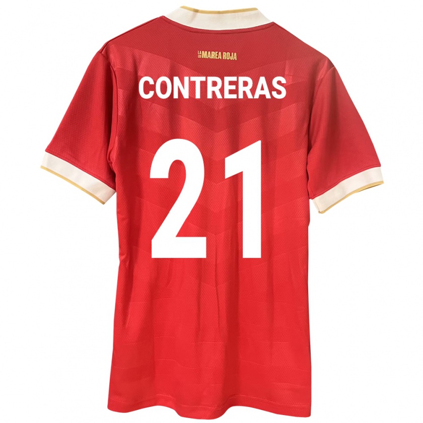 Kandiny Kinder Panama Davis Contreras #21 Rot Heimtrikot Trikot 24-26 T-Shirt