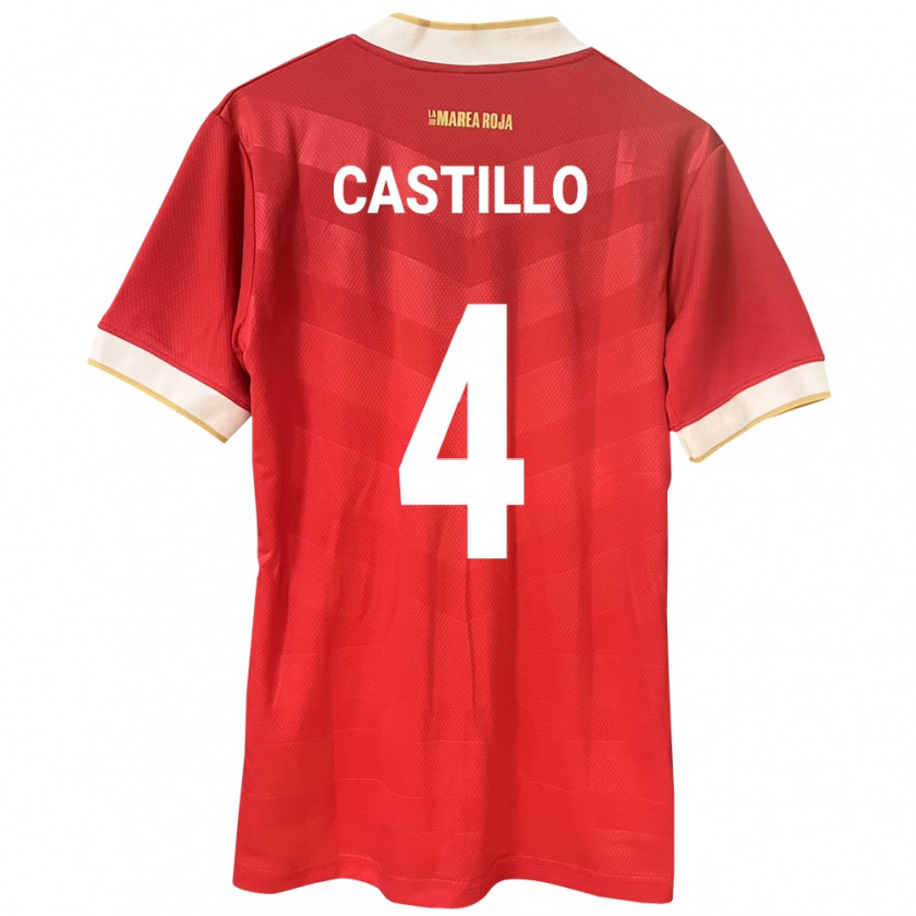 Kandiny Kinder Panama Katherine Castillo #4 Rot Heimtrikot Trikot 24-26 T-Shirt