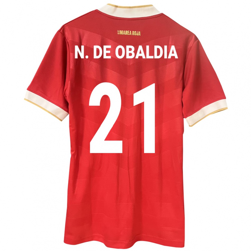 Kandiny Kinder Panama Nicole De Obaldía #21 Rot Heimtrikot Trikot 24-26 T-Shirt