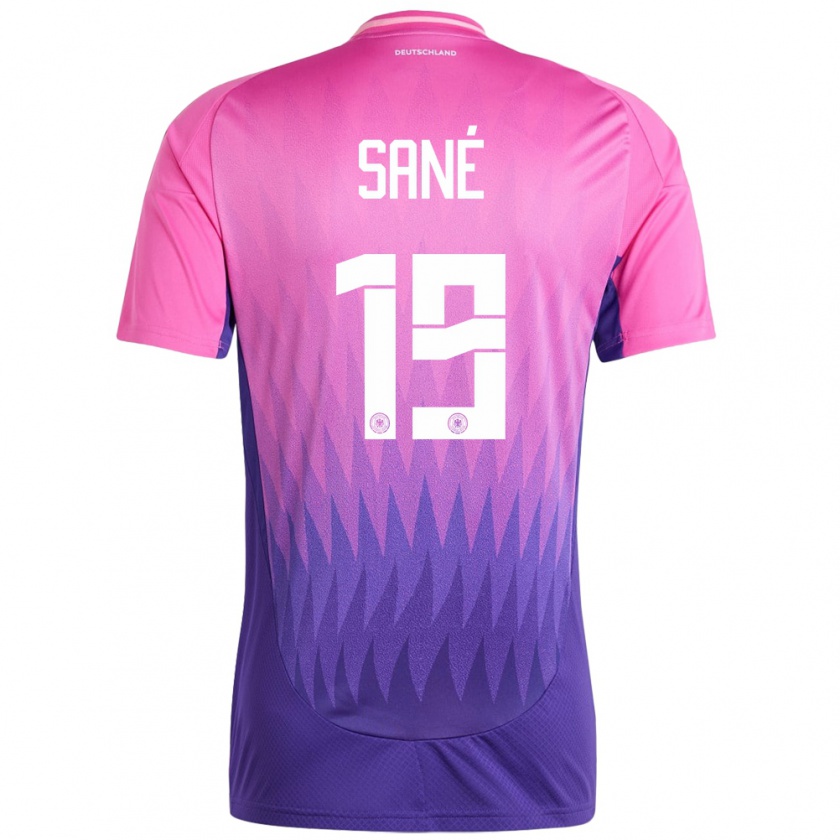 Kandiny Kinder Deutschland Leroy Sane #19 Pink Lila Auswärtstrikot Trikot 24-26 T-Shirt