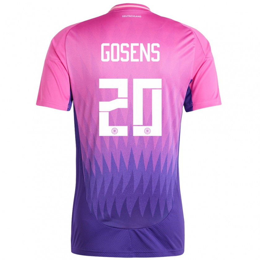 Kandiny Kinder Deutschland Robin Gosens #20 Pink Lila Auswärtstrikot Trikot 24-26 T-Shirt