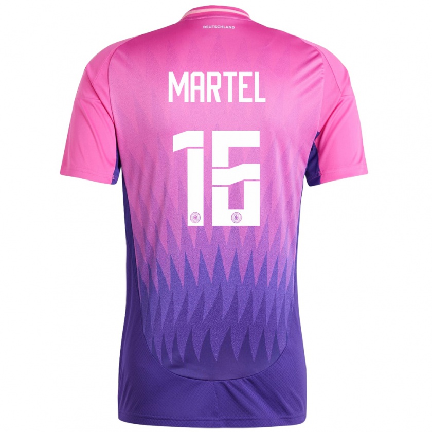 Kandiny Kinder Deutschland Eric Martel #16 Pink Lila Auswärtstrikot Trikot 24-26 T-Shirt