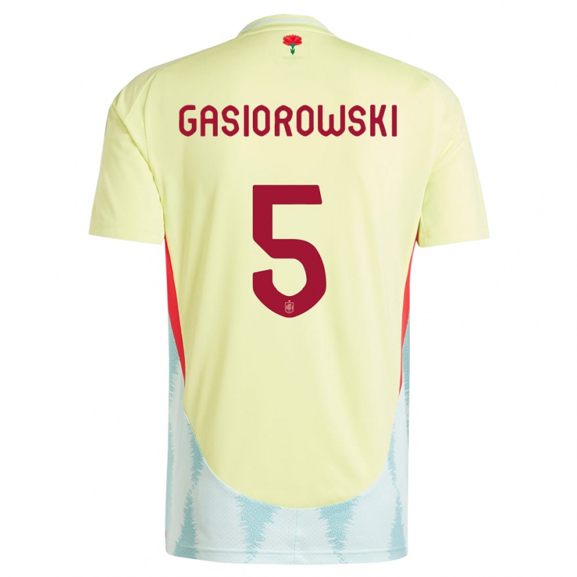 Kandiny Kinder Spanien Yarek Gasiorowski #5 Gelb Auswärtstrikot Trikot 24-26 T-Shirt