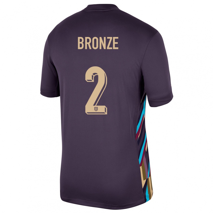 Kandiny Kinder England Lucy Bronze #2 Dunkle Rosine Auswärtstrikot Trikot 24-26 T-Shirt