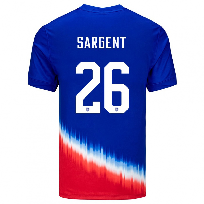 Kandiny Kinder Vereinigte Staaten Josh Sargent #26 Blau Auswärtstrikot Trikot 24-26 T-Shirt