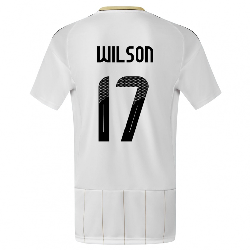 Kandiny Kinder Costa Rica Roan Wilson #17 Weiß Auswärtstrikot Trikot 24-26 T-Shirt