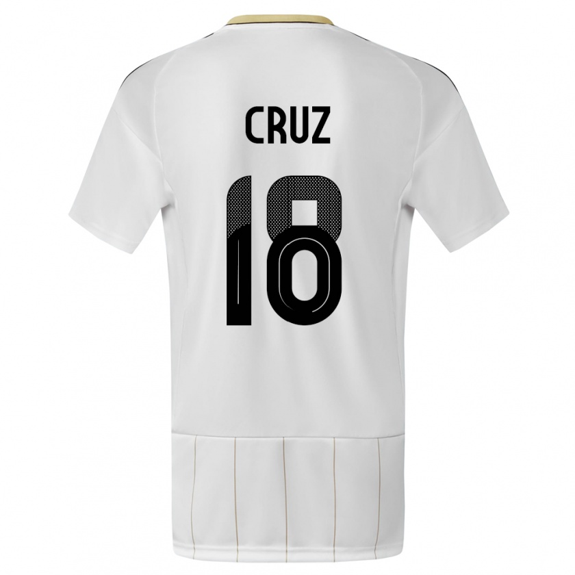 Kandiny Kinder Costa Rica Aaron Cruz #18 Weiß Auswärtstrikot Trikot 24-26 T-Shirt