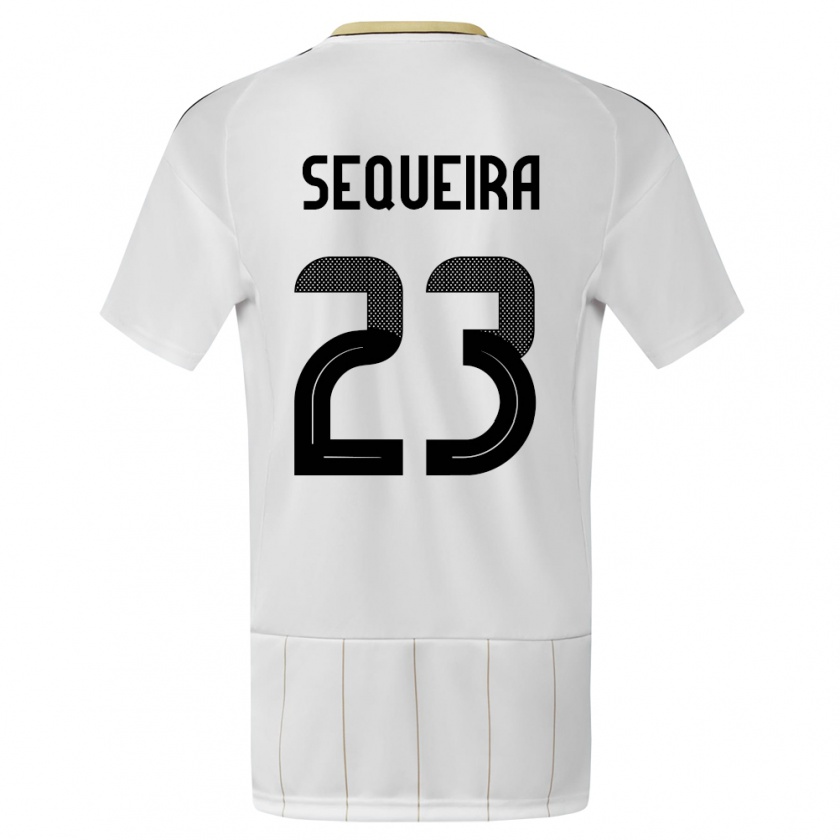 Kandiny Kinder Costa Rica Patrick Sequeira #23 Weiß Auswärtstrikot Trikot 24-26 T-Shirt