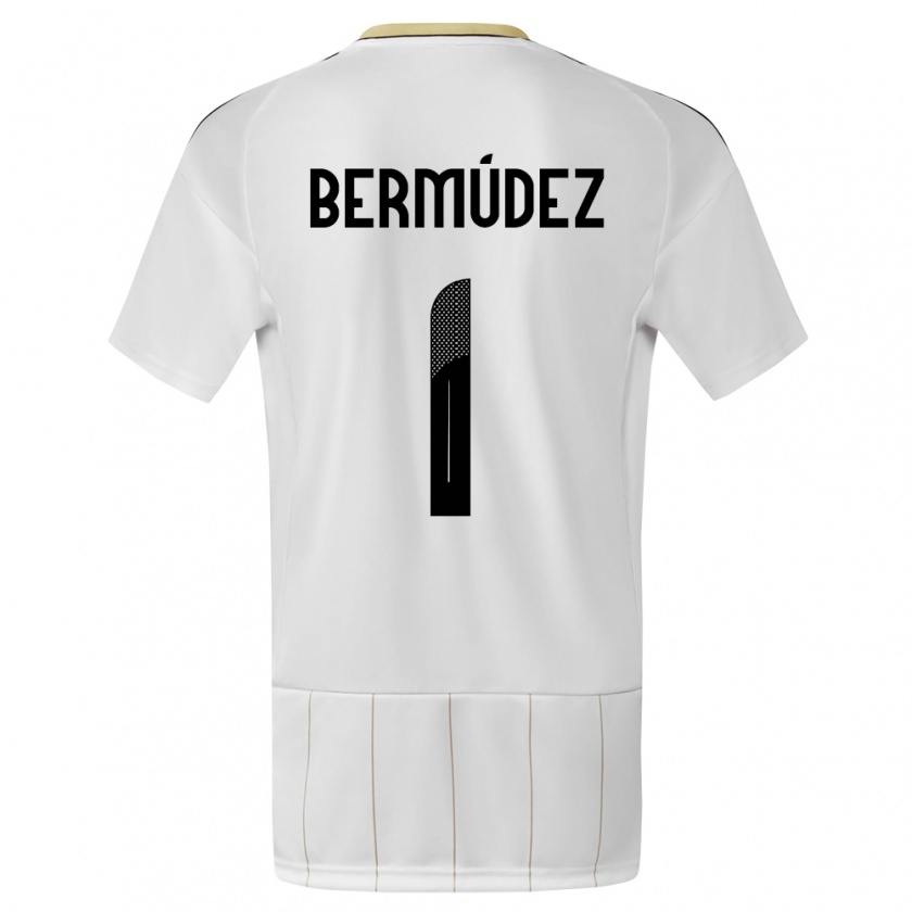 Kandiny Kinder Costa Rica Noelia Bermudez #1 Weiß Auswärtstrikot Trikot 24-26 T-Shirt