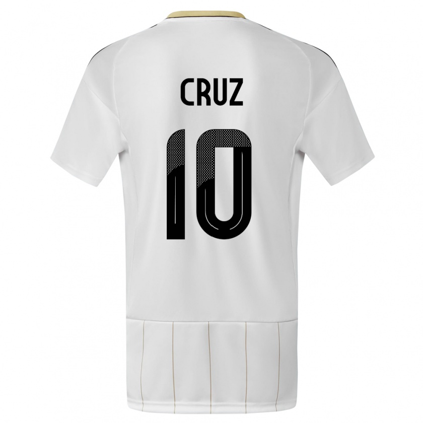 Kandiny Kinder Costa Rica Shirley Cruz #10 Weiß Auswärtstrikot Trikot 24-26 T-Shirt