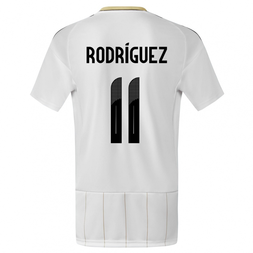 Kandiny Kinder Costa Rica Raquel Rodriguez #11 Weiß Auswärtstrikot Trikot 24-26 T-Shirt