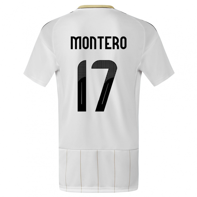 Kandiny Kinder Costa Rica Michelle Montero #17 Weiß Auswärtstrikot Trikot 24-26 T-Shirt