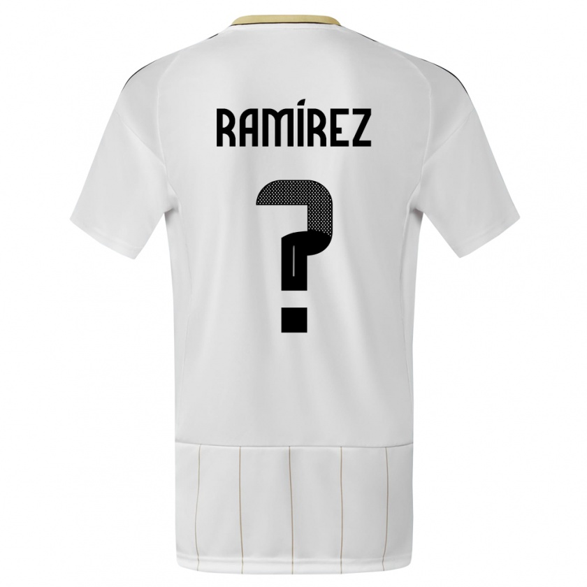 Kandiny Kinder Costa Rica Walter Ramirez #0 Weiß Auswärtstrikot Trikot 24-26 T-Shirt