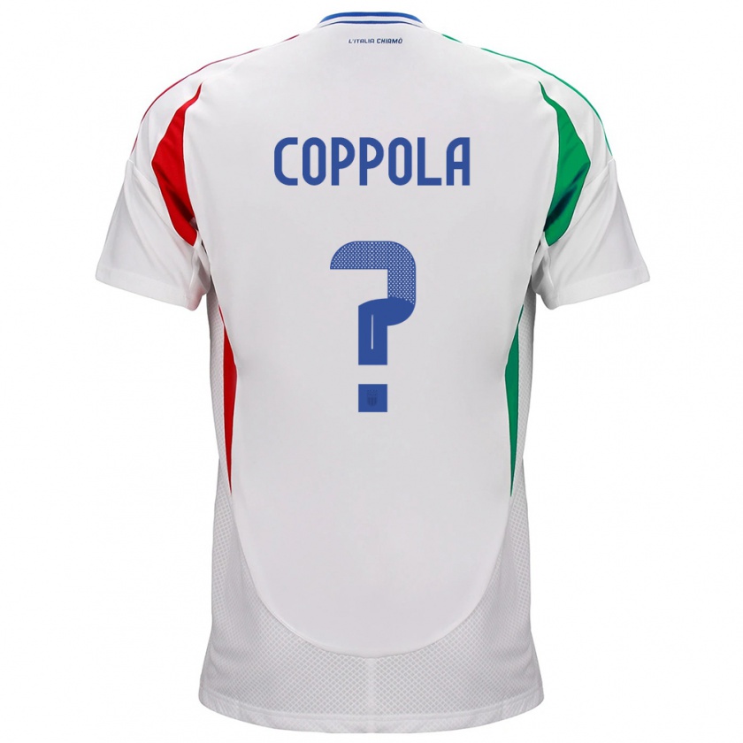 Kandiny Kinder Italien Diego Coppola #0 Weiß Auswärtstrikot Trikot 24-26 T-Shirt