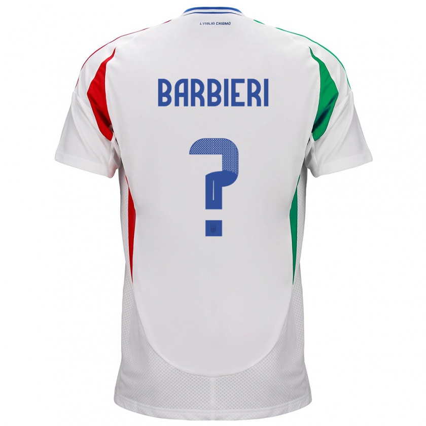 Kandiny Kinder Italien Tommaso Barbieri #0 Weiß Auswärtstrikot Trikot 24-26 T-Shirt