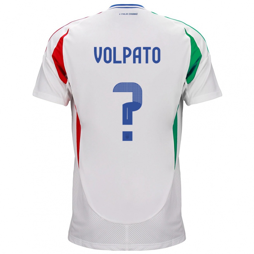 Kandiny Kinder Italien Cristian Volpato #0 Weiß Auswärtstrikot Trikot 24-26 T-Shirt