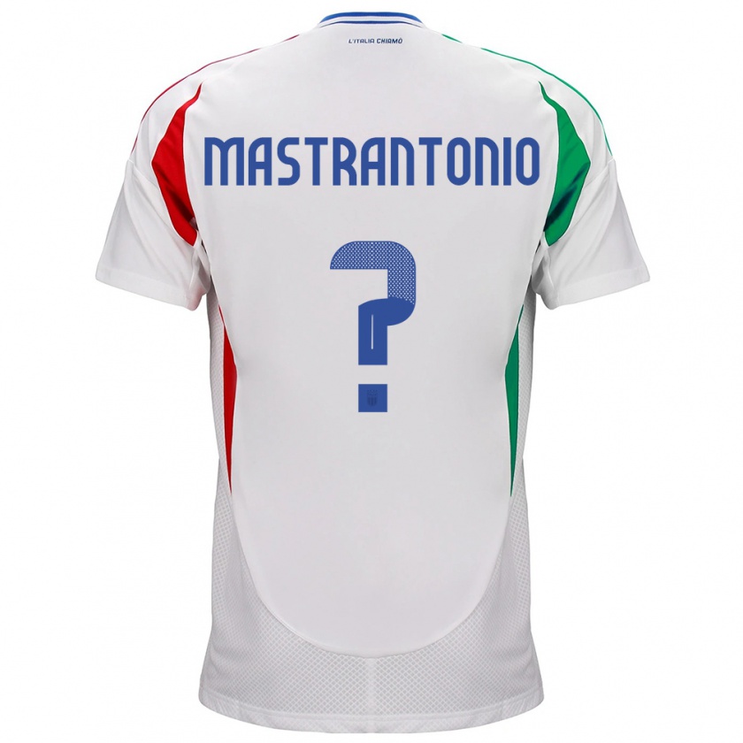 Kandiny Kinder Italien Davide Mastrantonio #0 Weiß Auswärtstrikot Trikot 24-26 T-Shirt