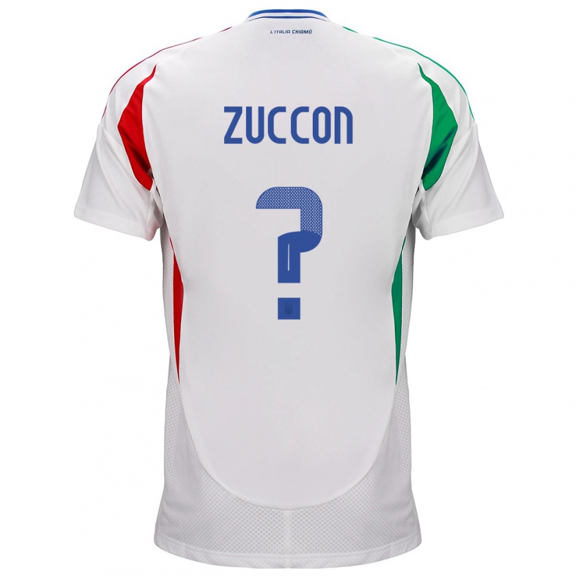 Kandiny Kinder Italien Federico Zuccon #0 Weiß Auswärtstrikot Trikot 24-26 T-Shirt