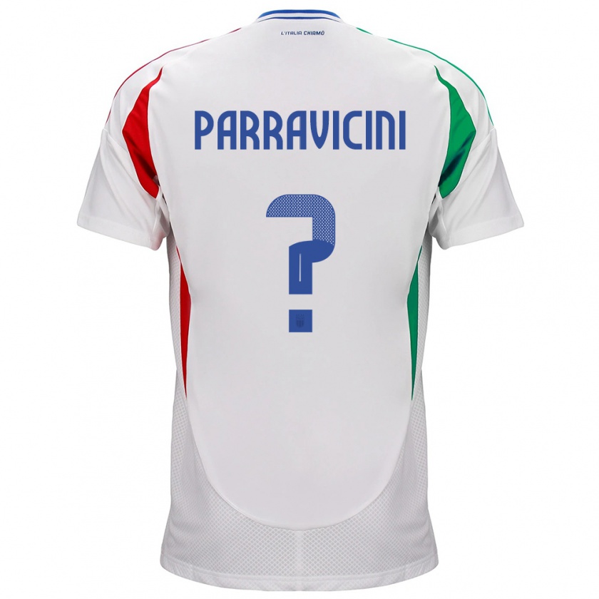 Kandiny Kinder Italien Fabio Parravicini #0 Weiß Auswärtstrikot Trikot 24-26 T-Shirt