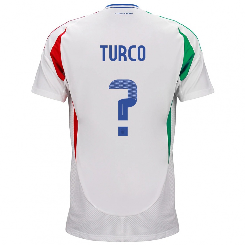 Kandiny Kinder Italien Stefano Turco #0 Weiß Auswärtstrikot Trikot 24-26 T-Shirt