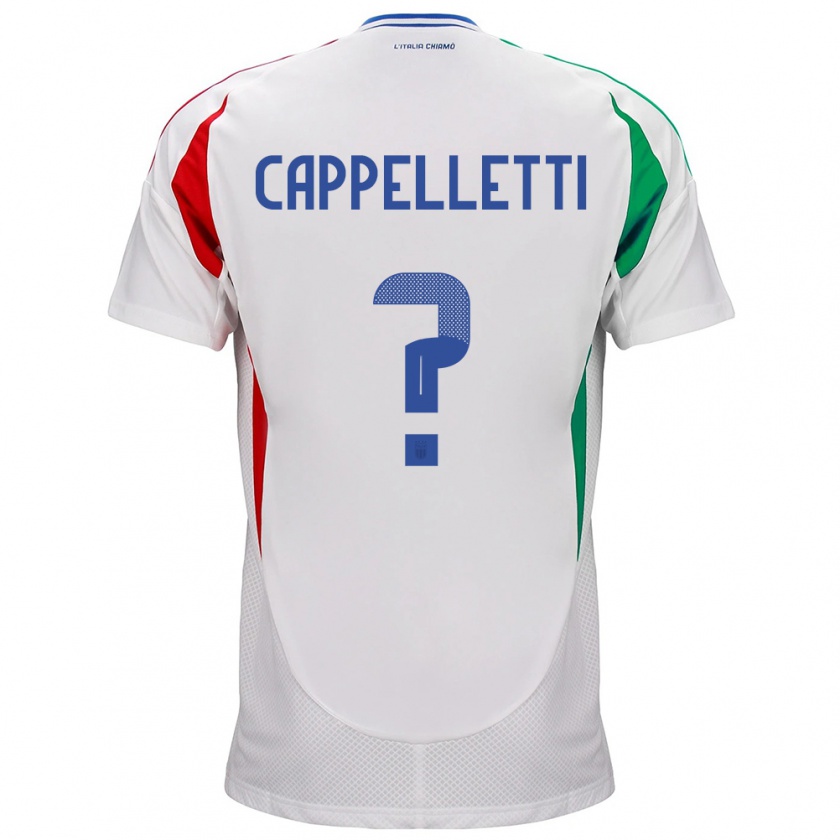 Kandiny Kinder Italien Mattia Cappelletti #0 Weiß Auswärtstrikot Trikot 24-26 T-Shirt