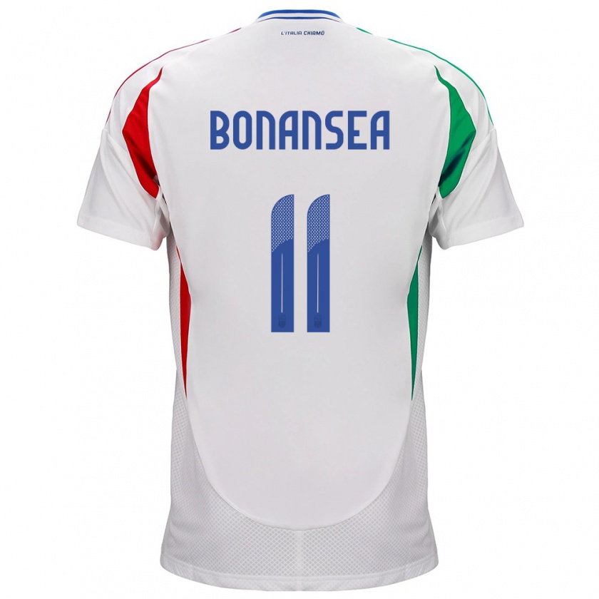 Kandiny Kinder Italien Barbara Bonansea #11 Weiß Auswärtstrikot Trikot 24-26 T-Shirt