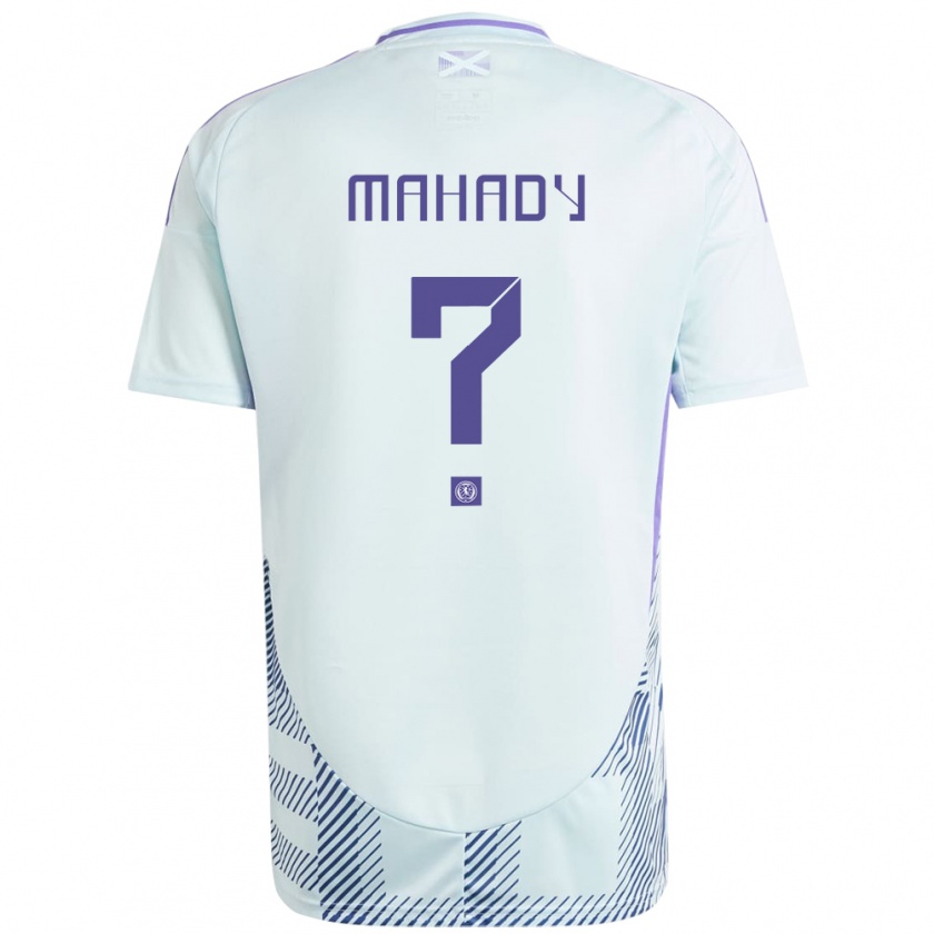 Kandiny Kinder Schottland Rory Mahady #0 Helles Mintblau Auswärtstrikot Trikot 24-26 T-Shirt